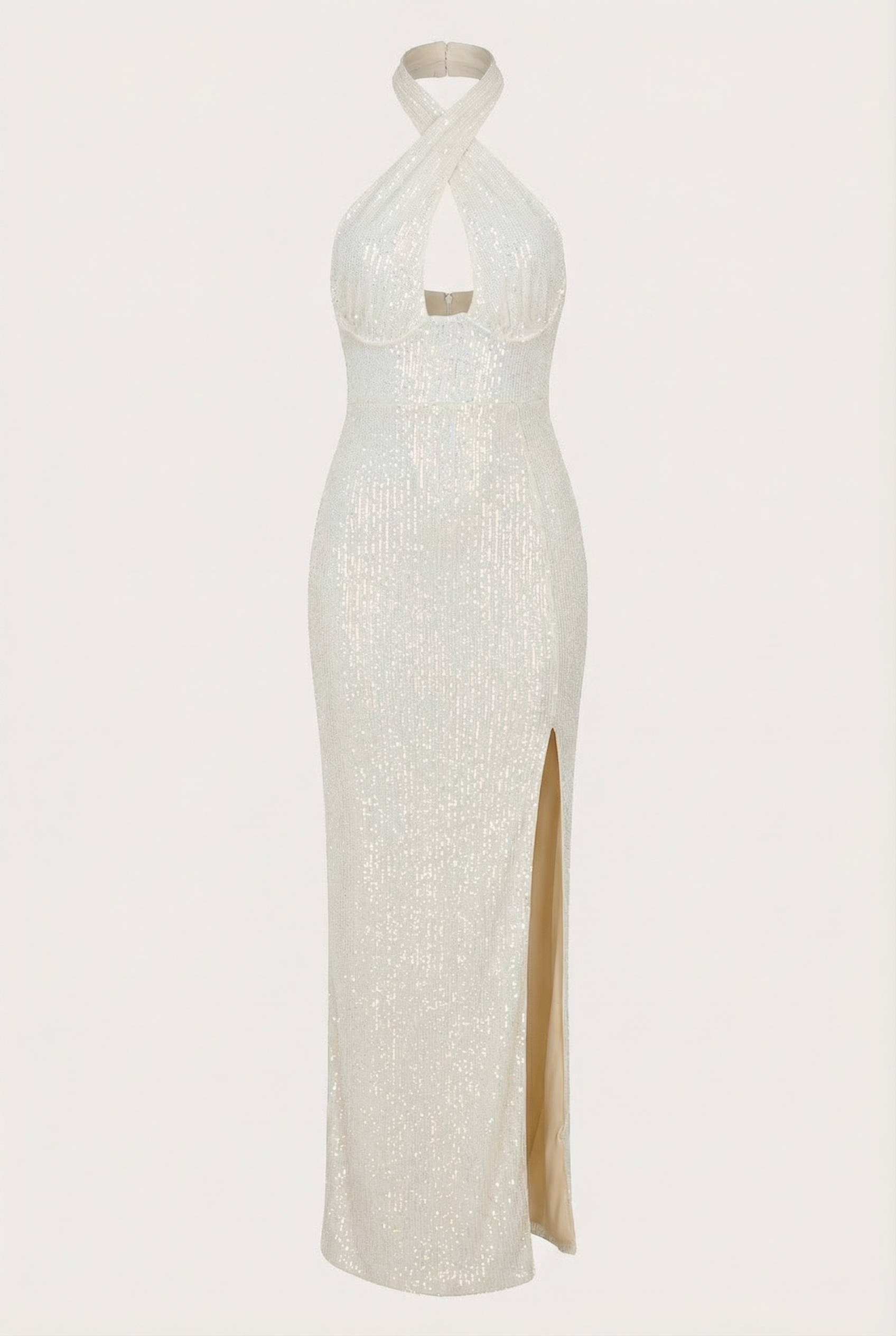 Afterglow Halter Sequin Maxi Dress